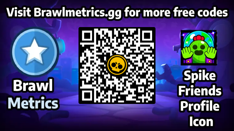 Free QR code to redeem Spike Friends Profile Icon in Brawl Stars